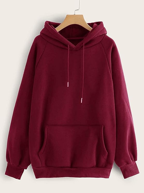 Plain Maroon Kangaroo Hoodie