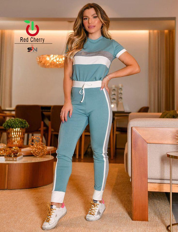 SKY BLUE PANEL TRACK SUIT - Ownz.Top