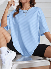 Sky Blue Plain Drop Shoulder