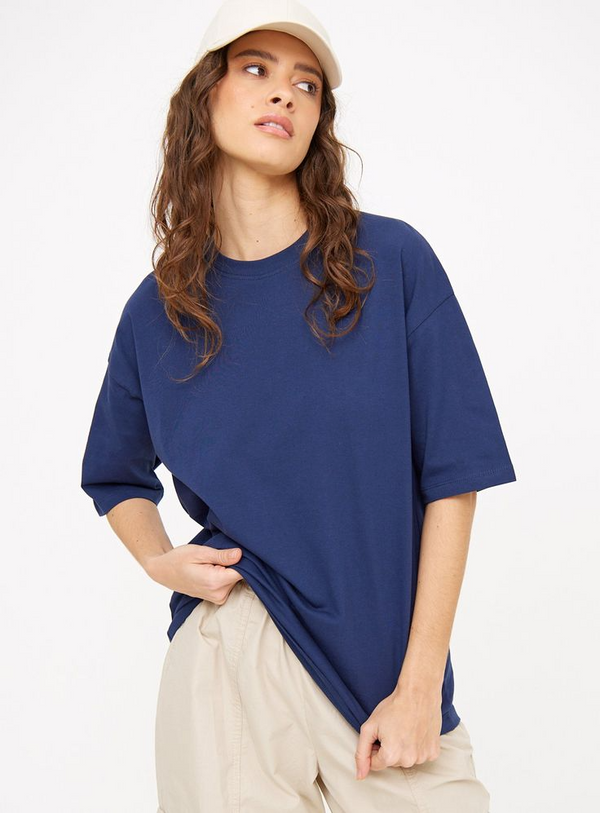 Royal Blue Plain Drop Shoulder