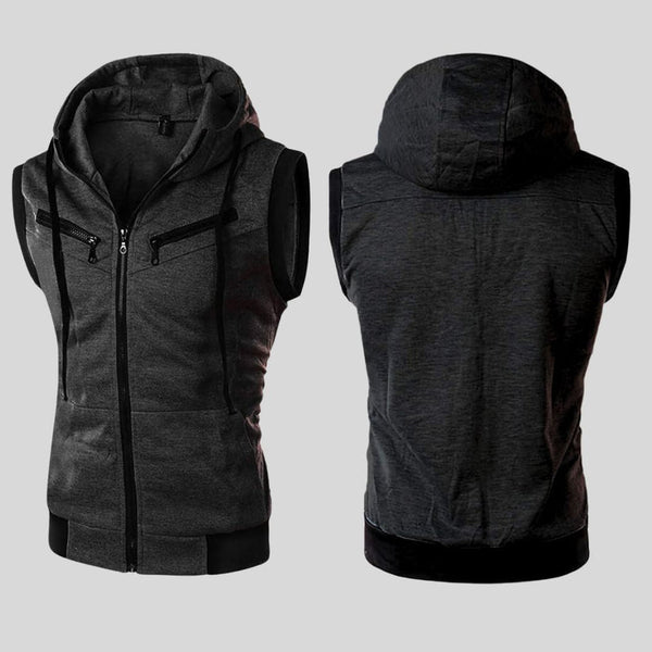 Charcoal Sleeveless Zipper