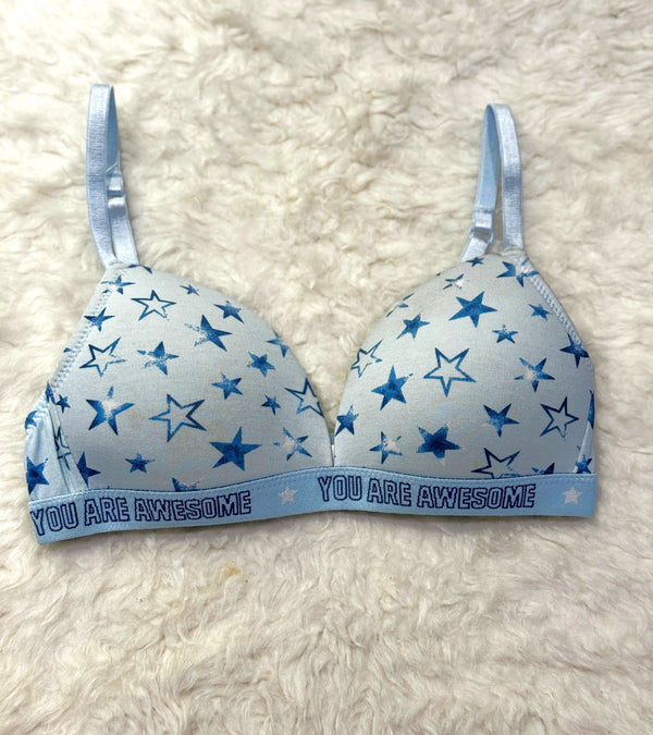 Star Printed Soft Padded Bra - Ownz.Top