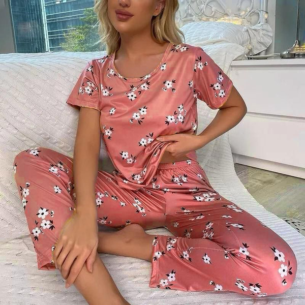 PINK HEART PRINTED NIGHT WEAR