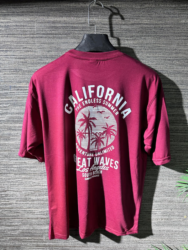 California  printed Drop Shoulder