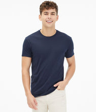 CREW NECK PLAIN TEE - NAVY BLUE - Ownz.Top