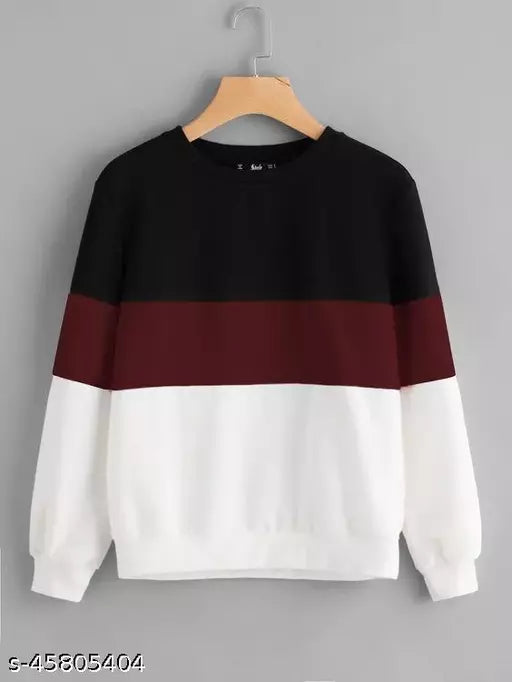 Black & Maroon White Border Sweat Shirt