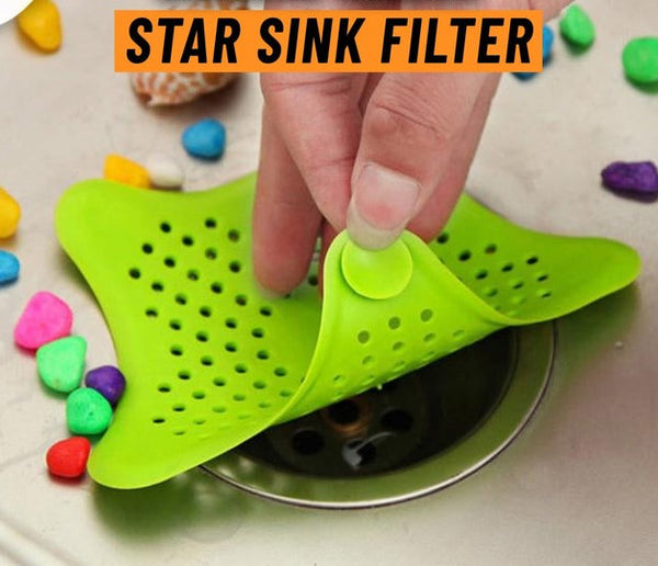 PACK OF 3 - SILICONE RUBBER FIVE-POINTED STAR SINK FILTER - Ownz.Top