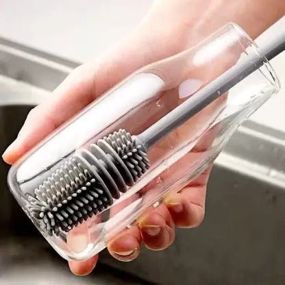 SILICONE LONG HANDLE BOTTLE CLEANING BRUSH - Ownz.Top