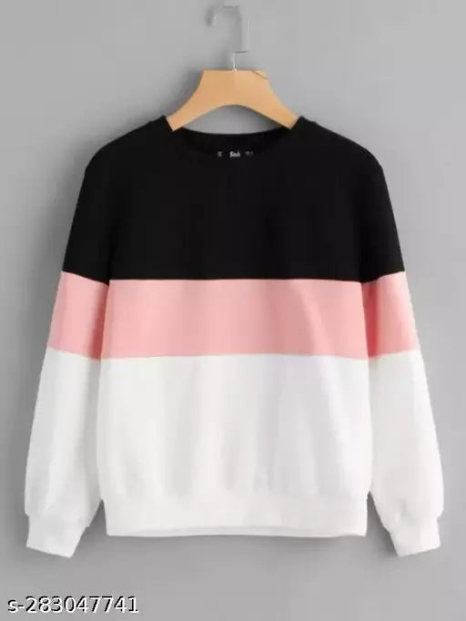 Black & Pink White Border Sweat Shirt